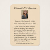 イエズス葬送記念祈りの言葉ホリーカード (裏面)