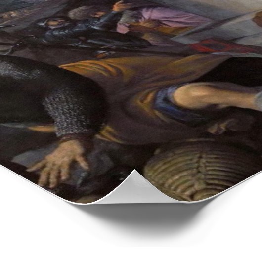 イエズス・イースターのバロック様式のカトリック美術の復活 ポスター (角)