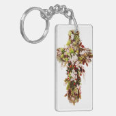 イエズス・イースター日曜日の開花十字架 キーホルダー (正面左)