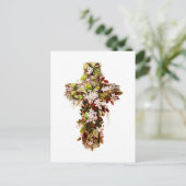 イエズス・イースター日曜日の開花十字架 ポストカード (スタンド正面)