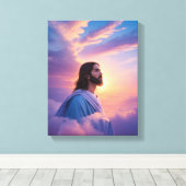 イエズス・オン・スカイの芸術 | God Stretted Canvas Print キャンバスプリント (インサイチュ (ウッドフロア))
