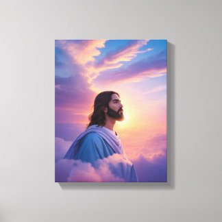 イエズス・オン・スカイの芸術 | God Stretted Canvas Print キャンバスプリント