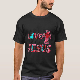 イエズス・クロス・クリスチャン・ゲのような西洋のカントリー愛 Tシャツ