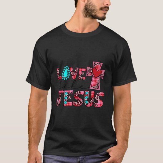 イエズス・クロス・クリスチャン・ゲのような西洋のカントリー愛 Tシャツ (正面)