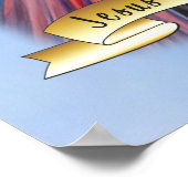 イエズス・ディバイン・慈悲ブルー・イングリッシュ ポスター (角)