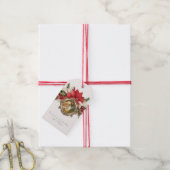 イエズス・ポインセティアスの出生、ヴィンテージ・クリスマス ギフトタグ (より糸付き)