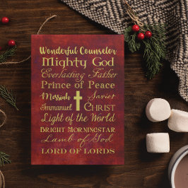 イエズス・レッド・パーソナライズされたクリスマスカード名 シーズンカード