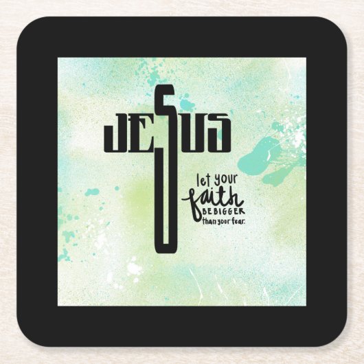 イエズス・ワード・アート スクエアペーパーコースター (正面)