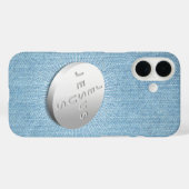 イエズスCuresピルクリスチャン宗教的デニムジーンズ Case-Mate iPhoneケース (裏面 (横))