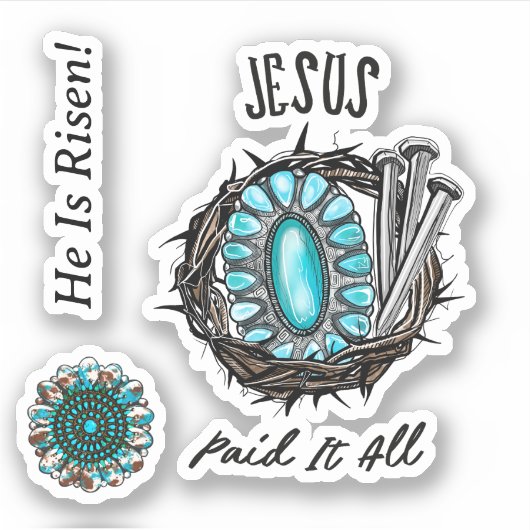 イエズズスはそれをすべて支払った3爪、 ネイルトーン シール (正面)