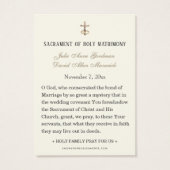 イエズピンクローゼス宗教的結婚祈りの言葉カード (裏面)