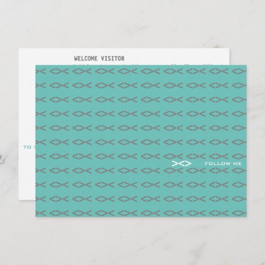 イエズフィッシュ文字ビジターカード エンクロージャーカード (正面/裏面)