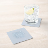 イエズラブスクリスチャンタイポグラフィデザイン スクエアペーパーコースター (インサイチュ)