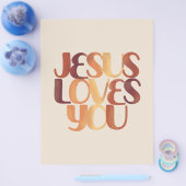 イエズラブスクリスチャンタイポグラフィデザイン チラシ (シングル)