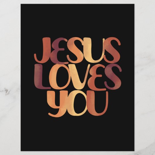 イエズラブスクリスチャンタイポグラフィデザイン チラシ (正面)