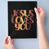 イエズラブスクリスチャンタイポグラフィデザイン チラシ (手)