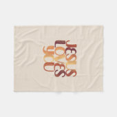 イエズラブスクリスチャンタイポグラフィデザイン フリースブランケット (正面(横))