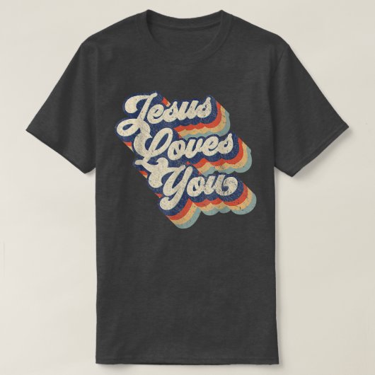 イエズラブユーレトロヴィンテージスタイル Tシャツ (デザイン正面)