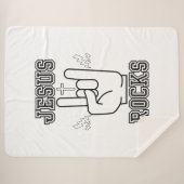 イエズロックスビブリカルフェスティバルW/B シェルパブランケット (正面(横))