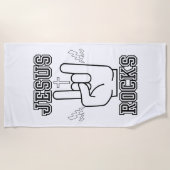 イエズロックスビブリカルフェスティバルW/B ビーチタオル (正面)