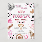 イエッハー ディスコカウガール ロデオ バースデー ポストカード (正面)