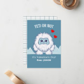 "イエティかも" クラスルーム バレンタインノートカード ノートカード (正面/裏面インサイチュ)