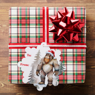 イエティクリスマスビッグフット、サスカッチクリスマス オーナメントカード