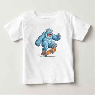 イエティスノーボーディングマスコットTシャツ ベビーTシャツ