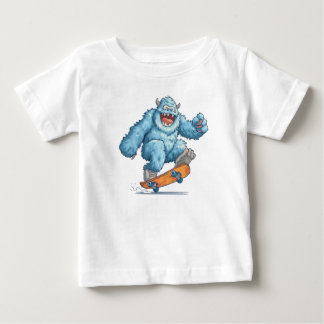 イエティスノーボーディングマスコットTシャツ ベビーTシャツ