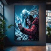 イエティビフットサスカッチセルフィー キャンバスプリント