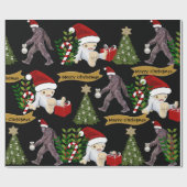 イエティ&ビッグフットのクリスマス ラッピングペーパー (フラット)