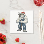 イエティ 雪男 農家 おかしい ホリデー ファーム  スタンダードカクテルナプキン (インサイチュ)