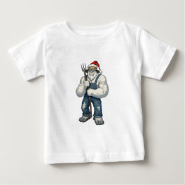 イエティ 雪男 農家 おもしろい ホリデー ファーム ベビーTシャツ