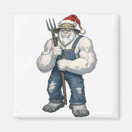 イエティ 雪男 農家 おもしろ ホリデー ファーム マグネット
