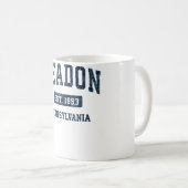 イエドンペンシルバニアPAヴィンテージスポーツデザインネイビー コーヒーマグカップ (正面右)