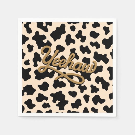 イエハウアドベンチャーインザワイルドウエストロデオ誕生日 スタンダードカクテルナプキン (正面)