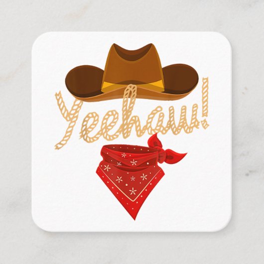 イエハウウエスタンカントリーハウディサザンカウボーイエH スクエア名刺 (正面)