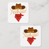 イエハウウエスタンカントリーハウディサザンカウボーイエH スクエア名刺 (正面/裏面)