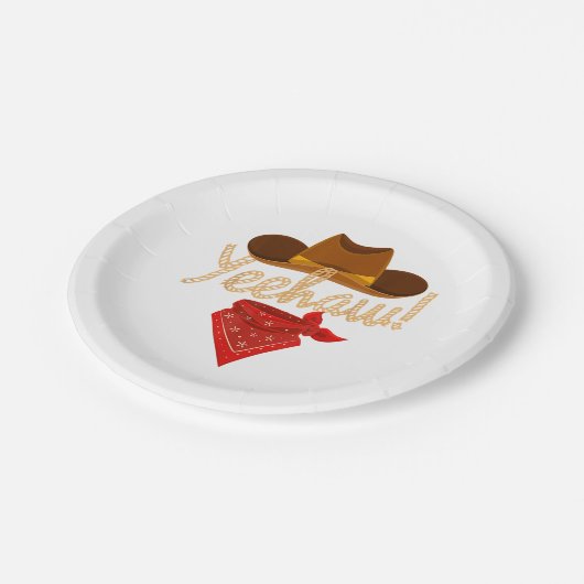 イエハウウエスタンカントリーハウディサザンカウボーイエH ペーパープレート (アングル)