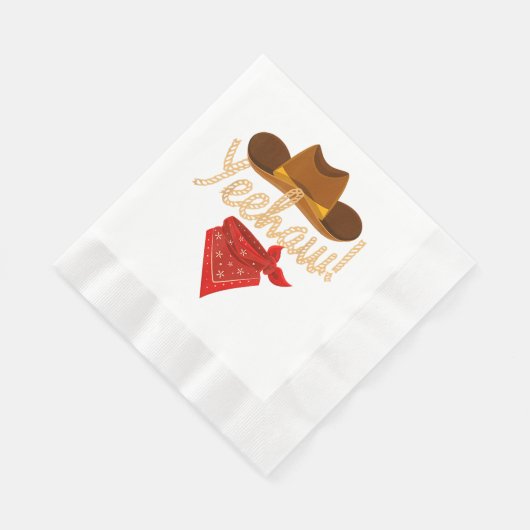 イエハウウエスタンカントリーハウディサザンカウボーイエH 縁ありランチョンナプキン (角)