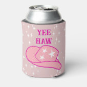 イエハウウエスタンロデオカウボーイハット赤面ピンク 缶クーラー (缶裏面)