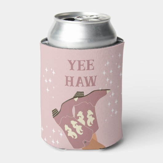 イエハウウエスタンロデオカウボーイブーツ赤面ピンク 缶クーラー (缶正面)