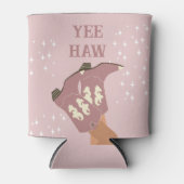 イエハウウエスタンロデオカウボーイブーツ赤面ピンク 缶クーラー (正面)