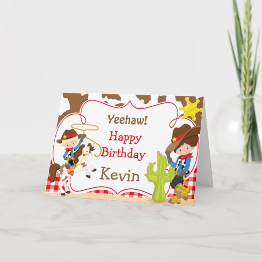 イエハウカウボーイウェスタンバースデーパーティー カード (正面)
