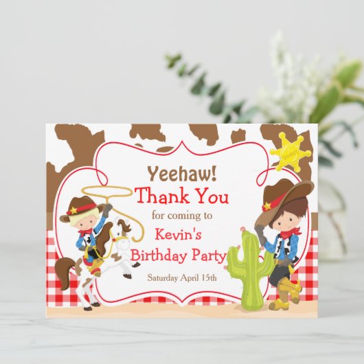 イエハウカウボーイウェスタンバースデーパーティー サンキューカード (スタンド正面)