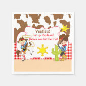 イエハウカウボーイウェスタンバースデーパーティー スタンダードカクテルナプキン (正面)