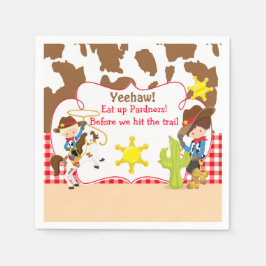 イエハウカウボーイウェスタンバースデーパーティー スタンダードカクテルナプキン