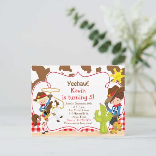 イエハウカウボーイウェスタンバースデーパーティー ポストカード (スタンド正面)
