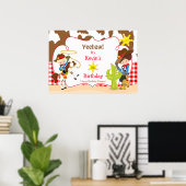 イエハウカウボーイウェスタン誕生日ポスターボーイ ポスター (ホームオフィス)