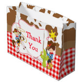 イエハウカウボーイウェスタン誕生日 ラージペーパーバッグ (裏面アングル)